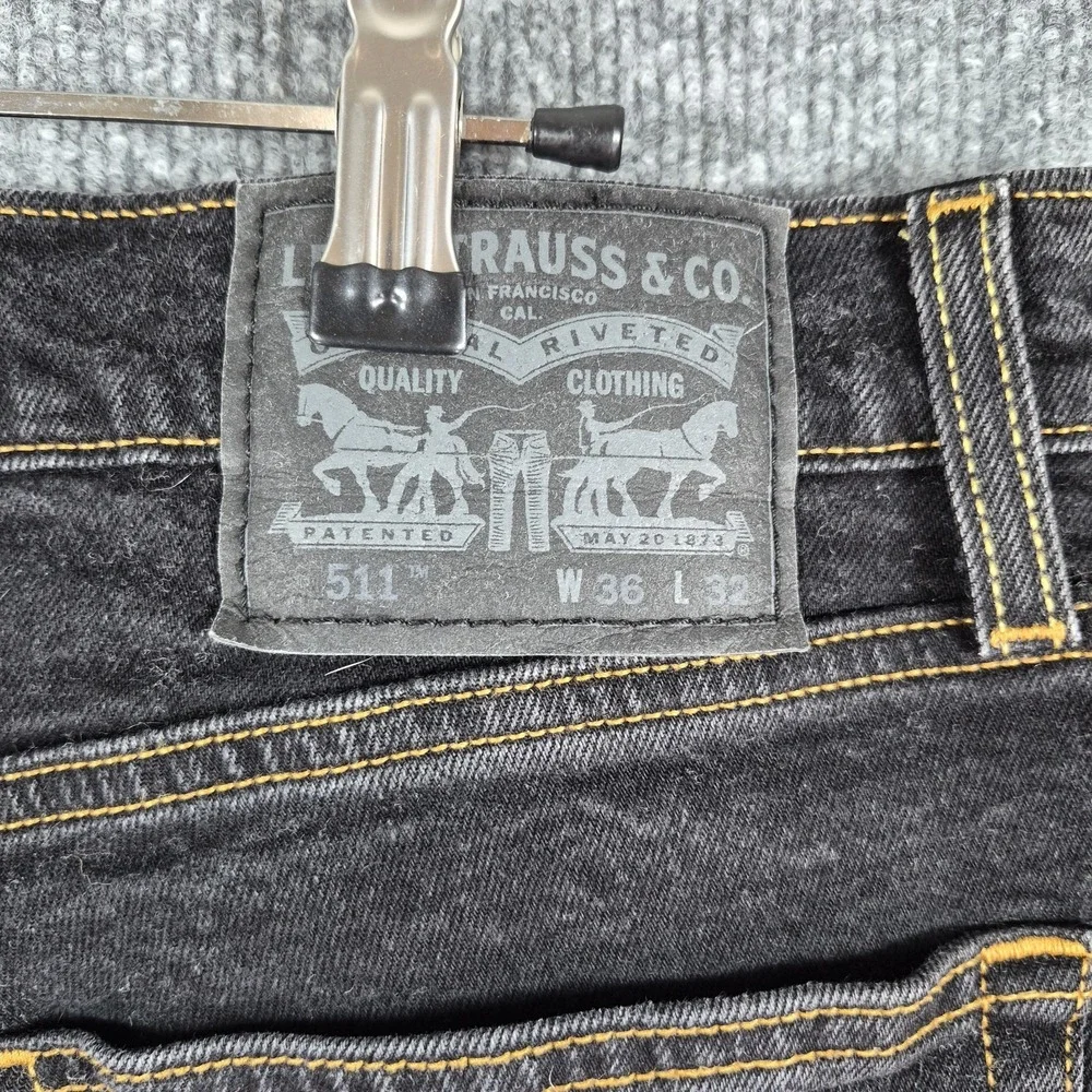 Levi's Jeans 511 Slim Fit 36x32 Black Mens